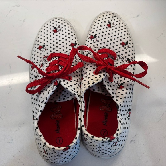 Minnie Mouse Polka Dot Ked type Disney Shoes with Red Accents - Picture 2 of 4